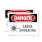 Signmission Radiation & Laser Sign, 7 in H x 10 in W, Plastic, Rectangle OS-2PACK-DS-P-710-L-1412 - alternate 1